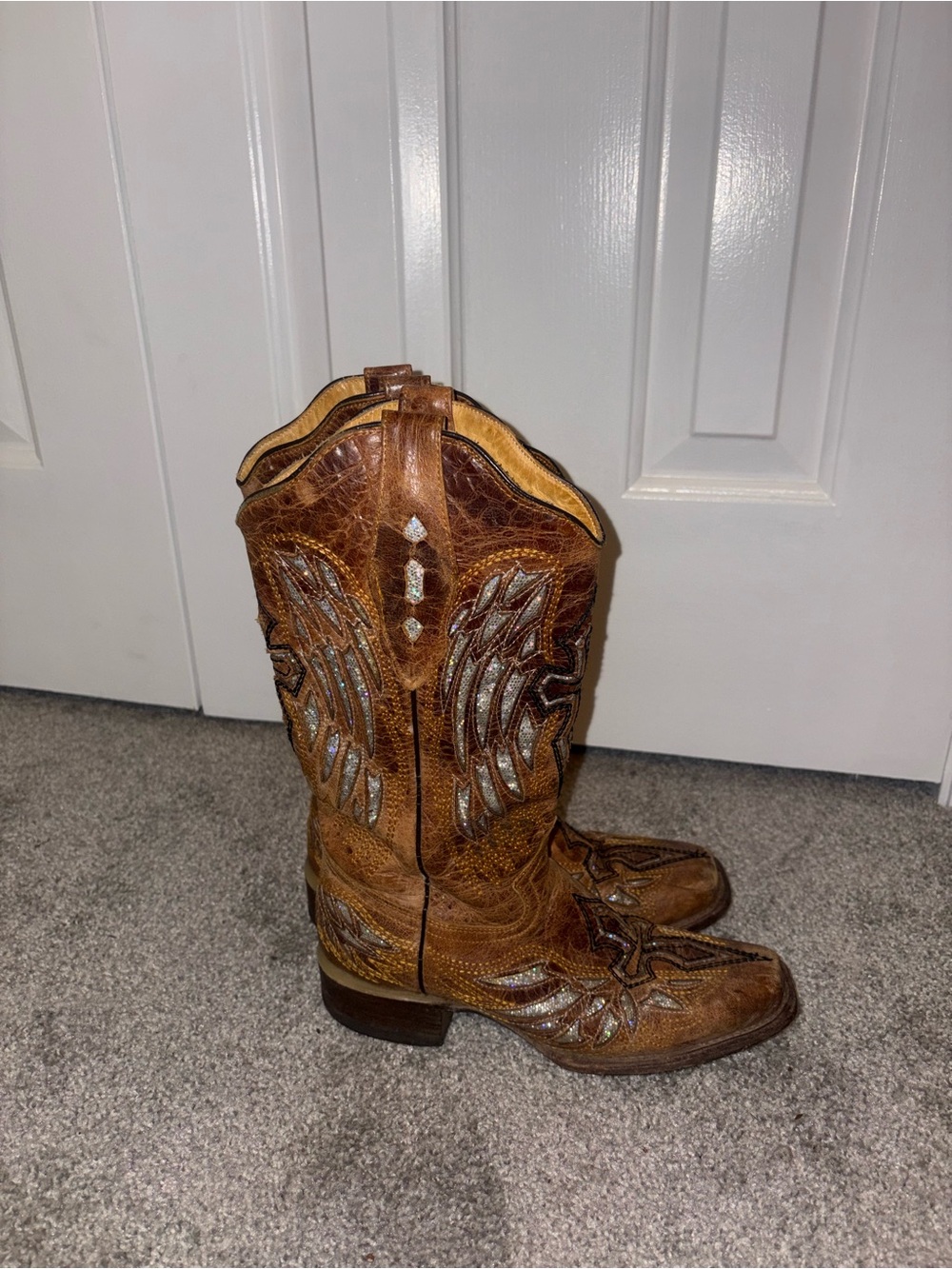 Hecho En Mexico Women’s country leather cowboy boots
